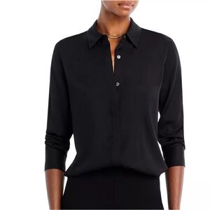 Theory Black Button Down Shirt
